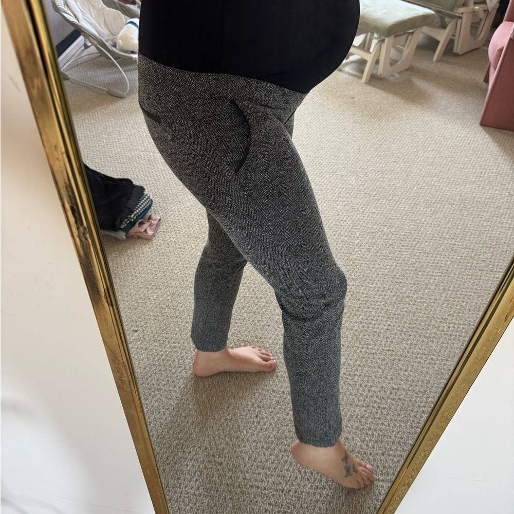 Black / Gray maternity dress pants